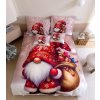 3D bavlněné povlečení SANTA GNOME červené s vánočním motivem