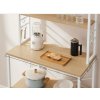LORANO kuchyňský regál bílý/dub s velkou pracovní plochou 80×40 cm