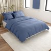 Modré povlečení LUX hotelového stylu z přírodní bavlny