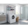 Stylový kovový regál nad pračku FIXANO 170x60‑90 cm šedá do koupelny