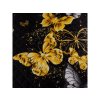 Stylový přehoz na postel GOLD BUTTERFLY černý s luxusním nádechem