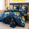 Kvalitní Povlečení z mikrovlákna ROYAL BUTTERFLY modré moderní design