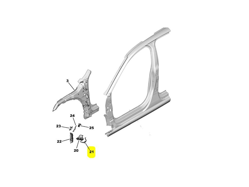 Peugeot 308 P5 Táguló betét bal 9834065380