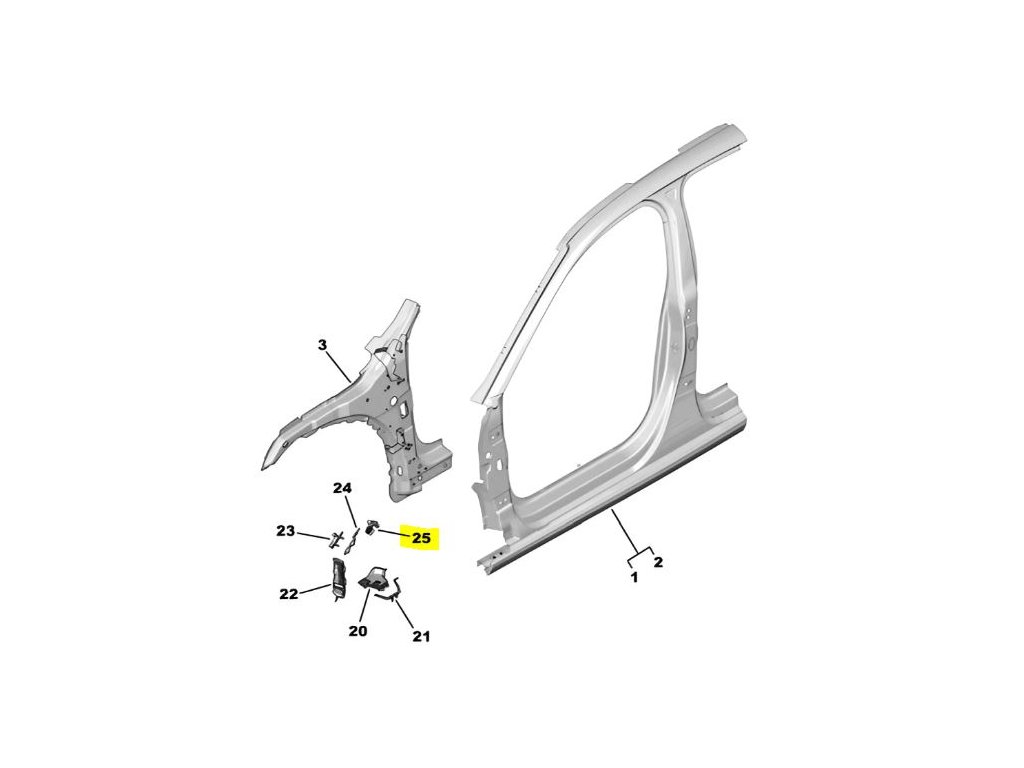 Peugeot 308 P5 Táguló betét bal 9830570680