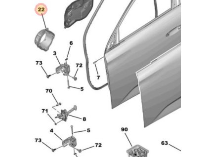 Peugeot 308 P5 Sealed left speaker bracket 9830785880