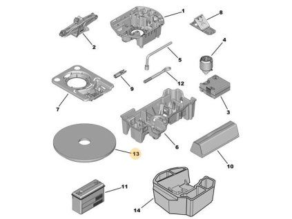 Peugeot 208 P21 Support de roue de secours 98 339 624 80