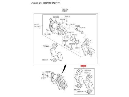 Kia Klocki hamulcowe tylne 58302A2A30