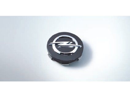 Cache-moyeu Opel, Rond, Noir Brillant