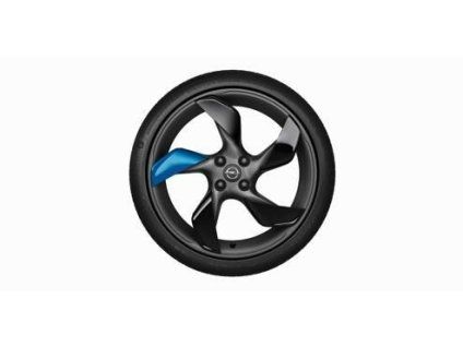 Opel Bouchons de Valve, Jeu de 4, Laisse-le bleu