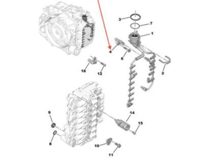 Peugeot 308 P5 Input speed sensor 9826114280