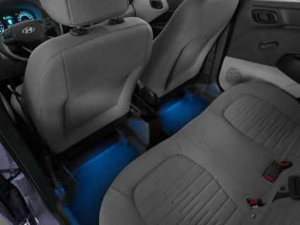 Hyundai LED footwell illumination, blue, second row