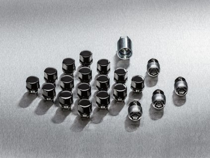 Hyundai i10, i20, Tucson Zámky a matice kol, tmavý chrom