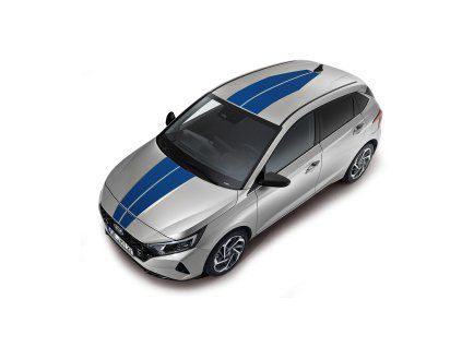 Hyundai i20 Decalcomanie, strisce da corsa, blu marino