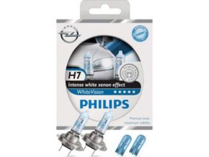 Opel Kit Lampadine Alogene Phillips Whitevision, H7