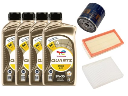 Peugeot 108 AB40 (2014-2022) Ulei (4L) + Filtru de ulei, Filtru de aer, Filtru de climă