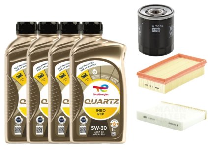 Peugeot 108 AB40 (2014-2022) Ulei (4L) + Filtru de ulei, Filtru de aer, Filtru de climă