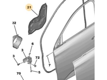 Peugeot 308 P5 Panel tömítő bal 9835859480