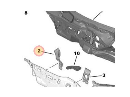 Traversă laterală perete transversal stânga Peugeot 308 P5 1609010880