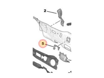 Peugeot 308 P5 Verstärkung Stirnwand links 9675746480