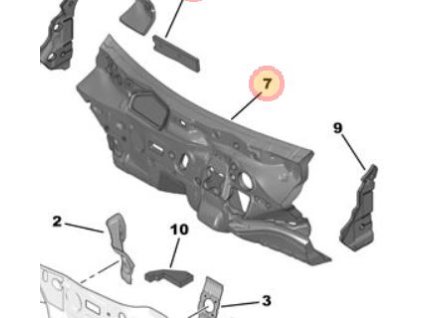 Peugeot 308 P5 Bulkhead Soundproofing 9830538080