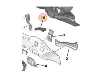 Peugeot 308 P5 Wygłuszenie podłogi ściany poprzecznej kabiny 9839924480