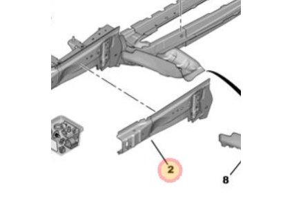 Peugeot 308 P5 Pätka predného pozdĺžnika ľavý 9813032380