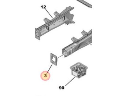 Peugeot 308 P5 Right bumper absorber bracket 9678320880