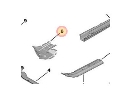 Peugeot 308 P5 Halter Befestigung Hilfsrahmen rechts 1611264280
