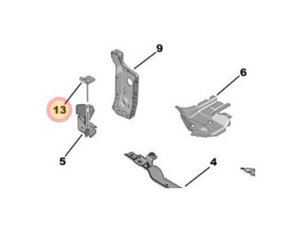 Peugeot 308 P5 Verstärkung Befestigung Hilfsrahmen 9800855480