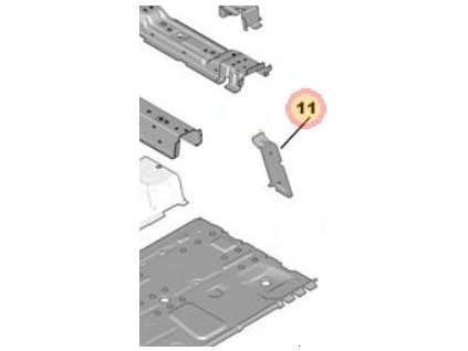 Peugeot 308 P5 Ranforsare caroserie inferioară stânga 9831371580