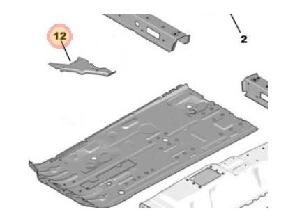 Peugeot 308 P5 Right underbody reinforcement 9831371480