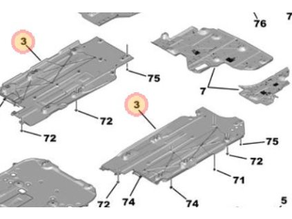 Peugeot 308 P5 Deflektor pod přední podlahou levý 98 415 279 80
