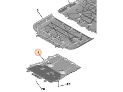 Peugeot 308 P5 Dämmung unter Motor und Getriebe 9851544580