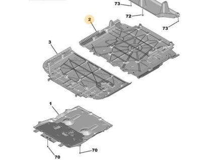 Peugeot 308 P5 Deflector sub podeaua față 9846966580