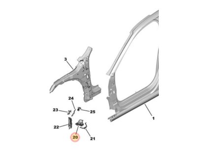 Peugeot 308 P5 Expansion insert left 9830578980