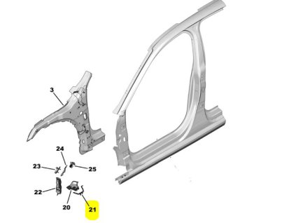 Peugeot 308 P5 Expanding insert left 9834065380