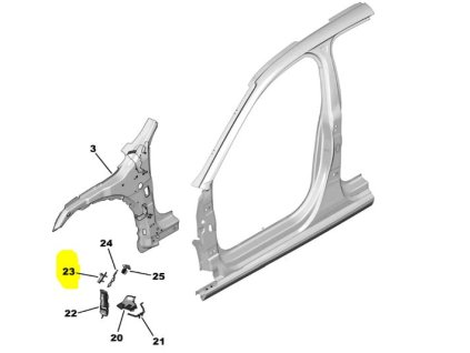 Peugeot 308 P5 Expanding insert left 9831012880