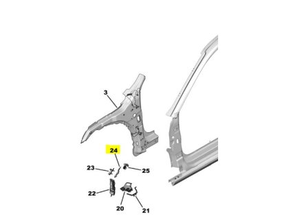Peugeot 308 P5 Expansion insert right 9830572080