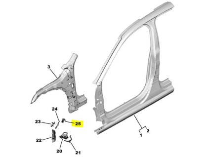 Peugeot 308 P5 Expanding insert left 9830570680