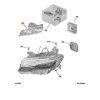 Peugeot 308 Support phare gauche avant