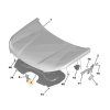 Peugeot 2008 P24 Isolant de capot 98 611 841 80
