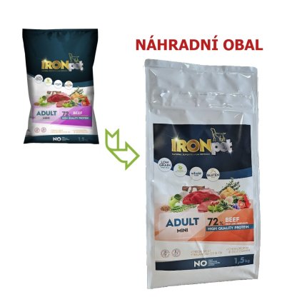 IRONpet Dog Mini Adult Beef (Hovězí) 1,5 kg