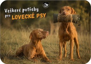 Veškeré potřeby pro lovecké psy - dummy, ACME píšťalky, pachy zvěře, kožené obojky a vodítka
