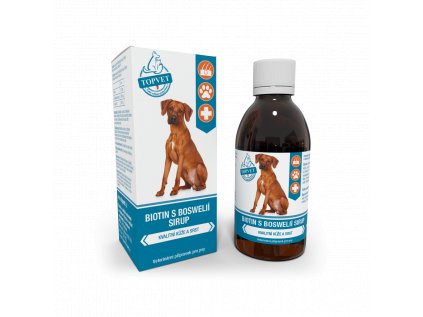 Biotin s boswelií sirup pro psy TOPVET 200ml