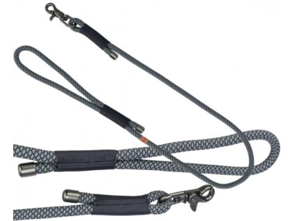 Soft Rope kulaté vodítko lano vypouštěcí karabina S-XL 1m/1cm černá/šedá