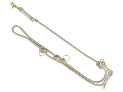 Soft Rope přepínací kulaté vodítko lano S-XL 2m/1cm šedá/světlešedá