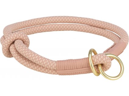 Soft Rope kulatý polostahovací obojek M 45cm/1cm růžová/světle růžová