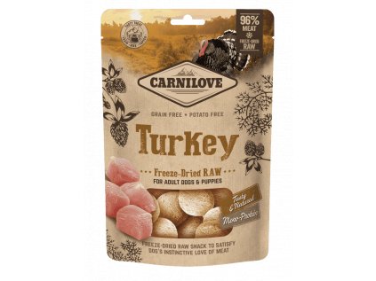 CARNILOVE FREEZE DRIED RAW SNACKS TURKEY 60G