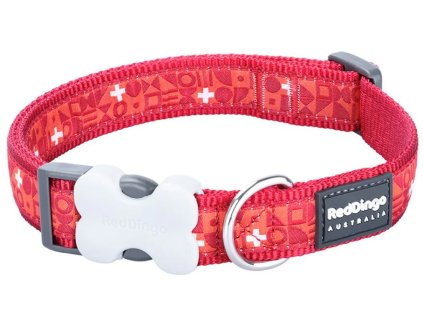 obojek red dingo pro psa svycarsky kriz swiss cross