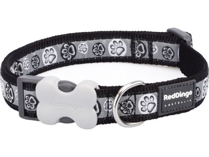 obojek red dingo Paw Impressions Black